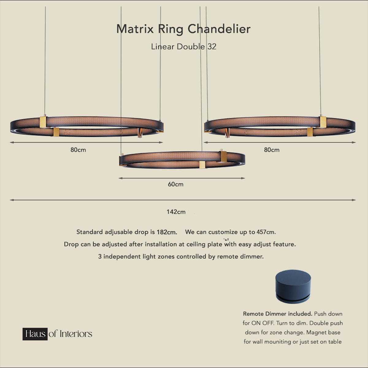 Matrix Rings Chandelier