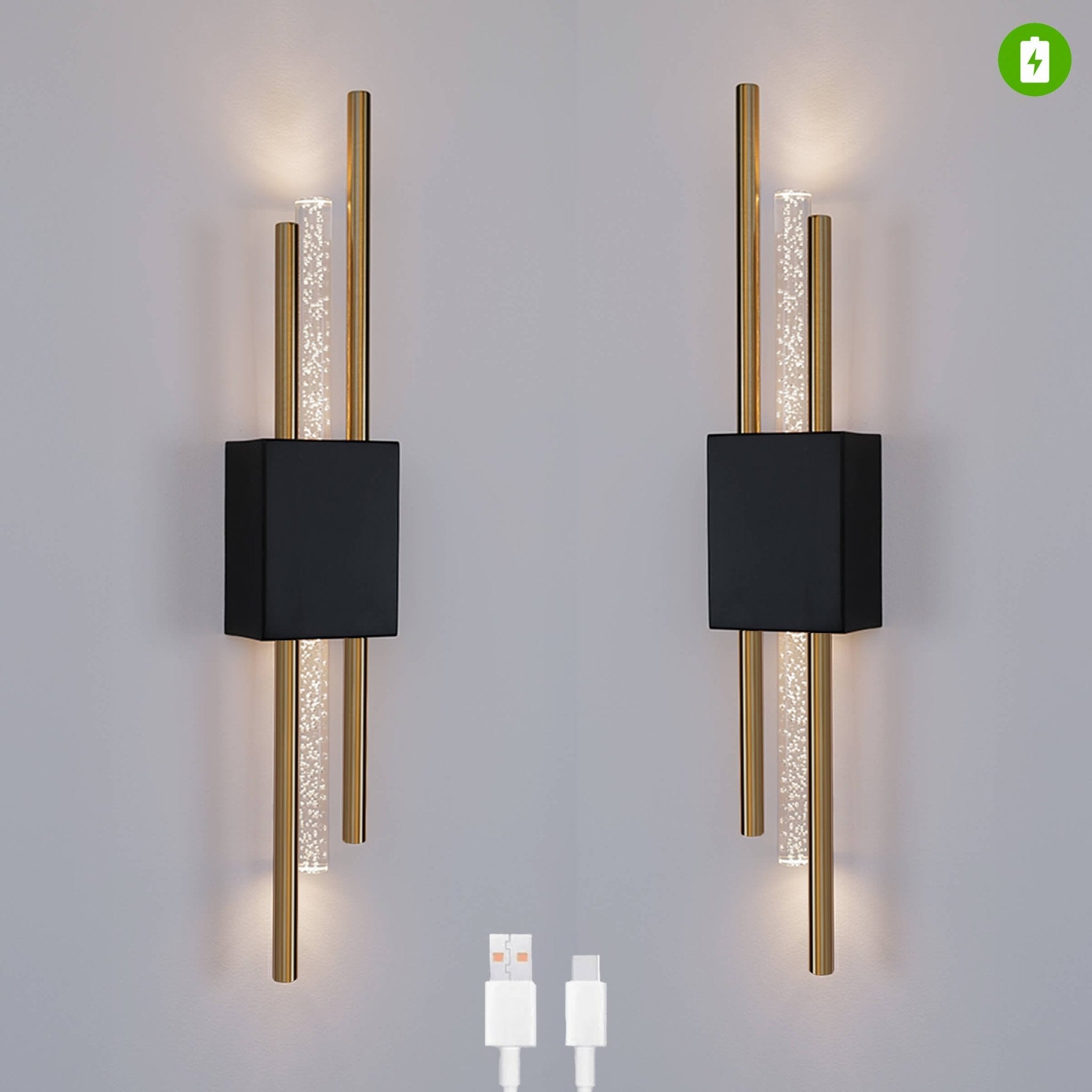 Glitch • Black & Gold • Battery • 2 Pack - 0 - Haus of Interiors