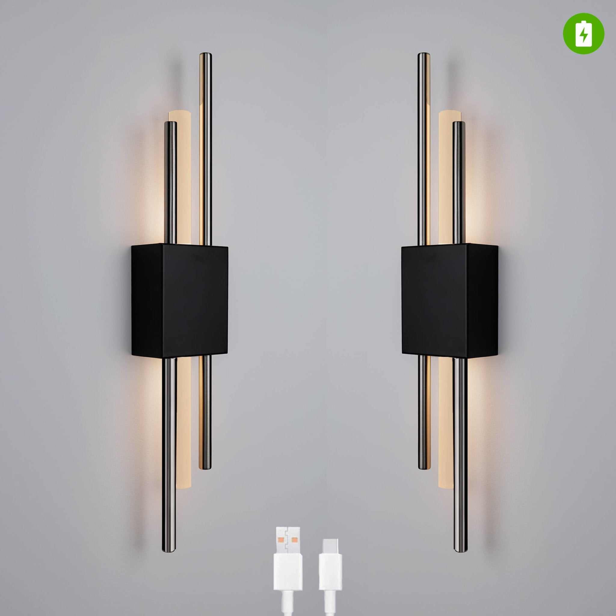 Glitch • Black & Silver • Battery • 2 Pack - 0 - Haus of Interiors