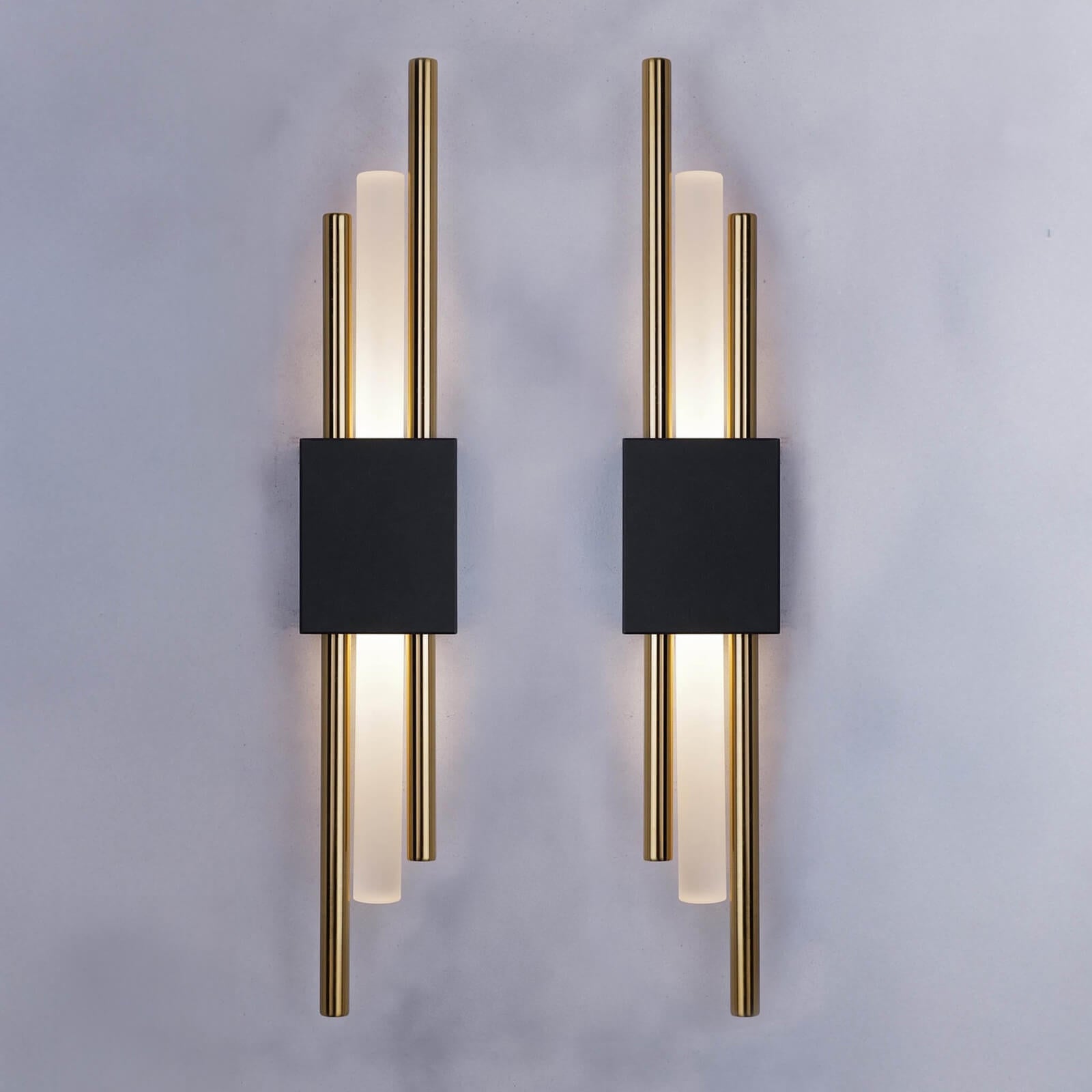 Glitch Wall Light • Black and Gold • Wall Wired • 2 - Pack - 0 - Haus of Interiors