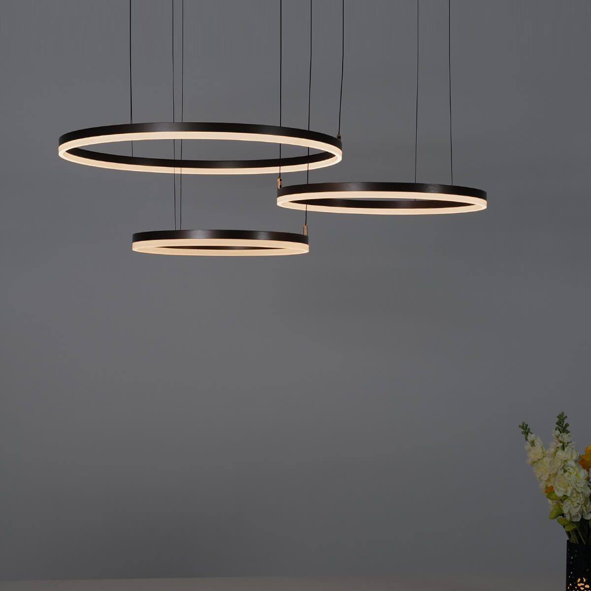 Nordic Rings Ceiling Lights • Brown - Chandelier - Haus of Interiors