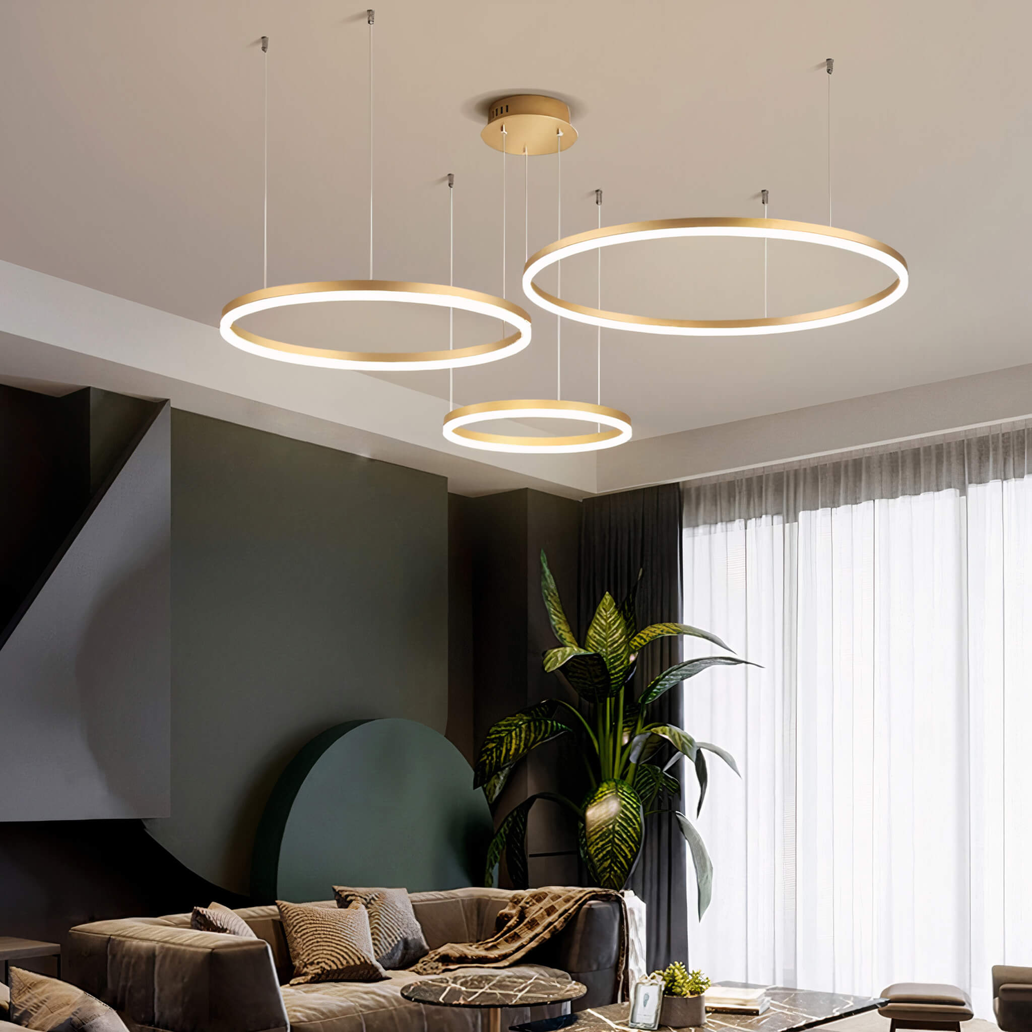 Nordic Rings • Gold • 50CM + 60CM + 80CM + 100CM - Warehouse Sale - Chandelier - Haus of Interiors