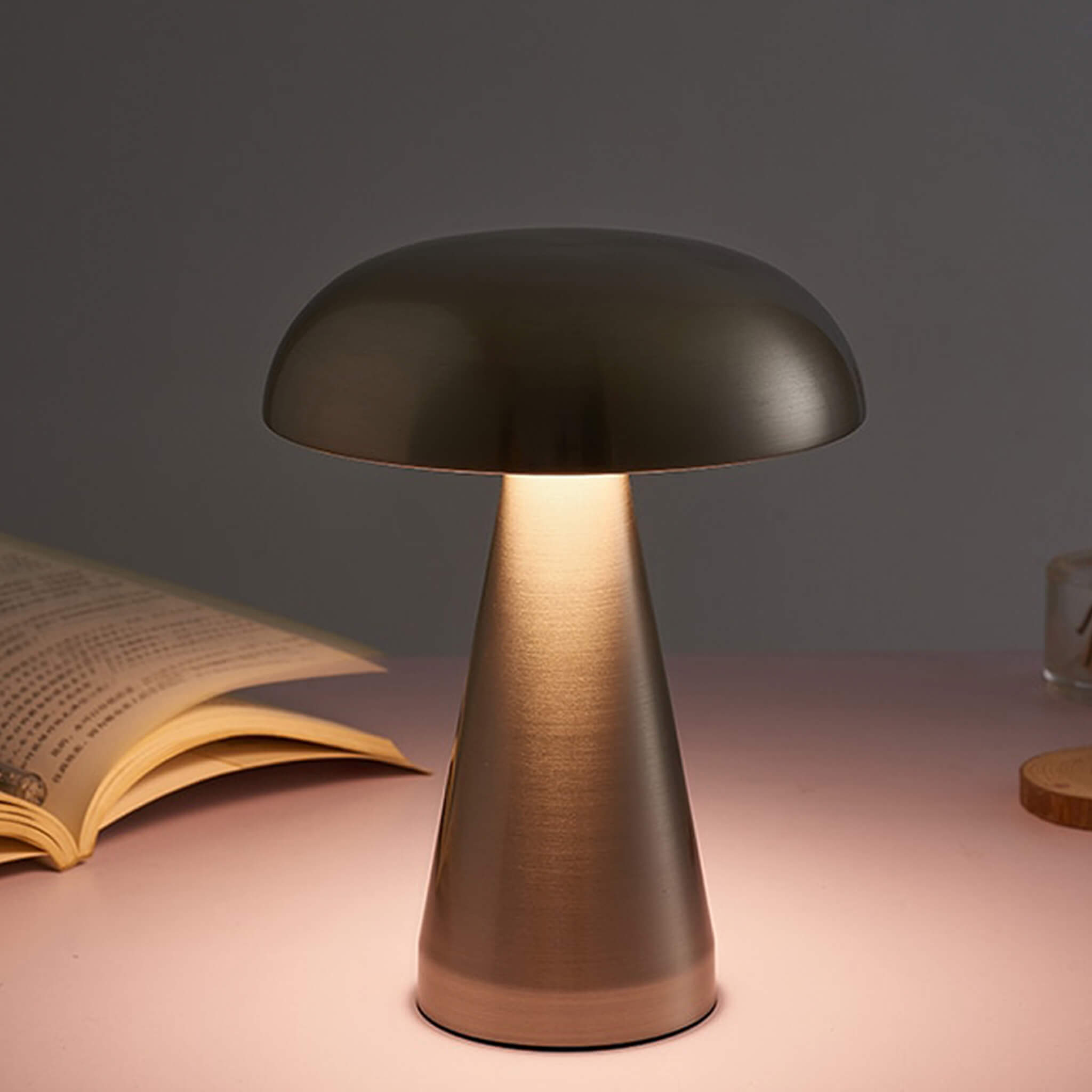 Porcini Table Light • Copper •  Rechargeable Battery • 2 - Pack - Table Lamp - Haus of Interiors