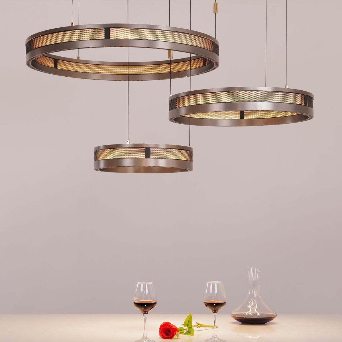 Titan Rings Chandelier - Ceiling Light - Haus of Interiors